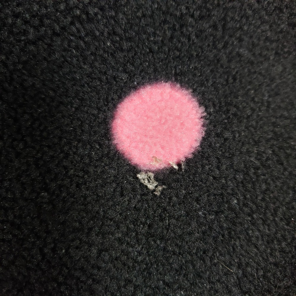 Quaker Factory Black Pink Polka Dot Fleece 1/4 Zip Pullover Sweatshirt XL Rhines - Picture 7 of 8